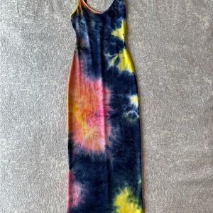 Aria Tie Dye Bodycon Maxi Dress